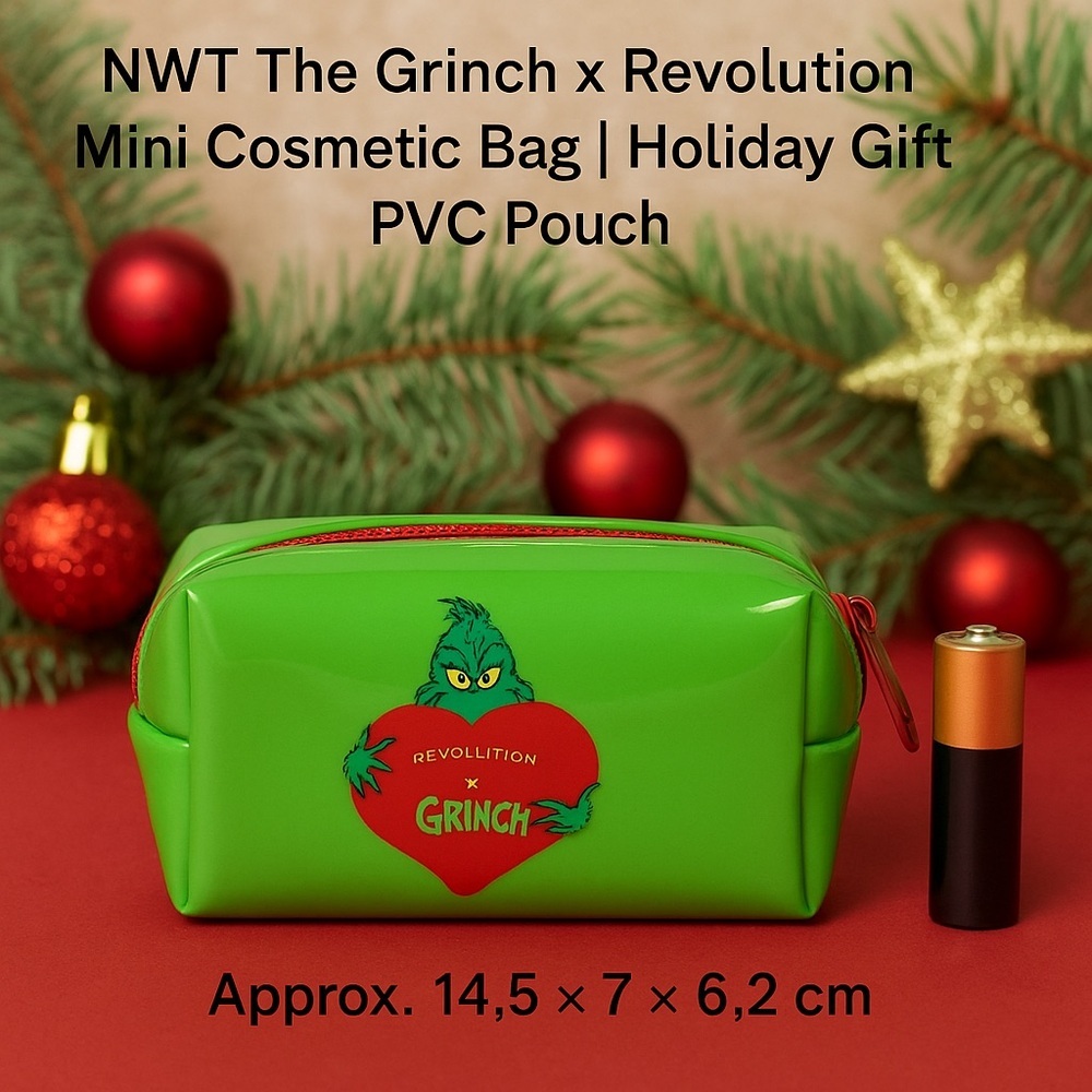 NWT The Grinch x Revolution Zip PVC MINI CHRISTMAS STOCKING STUFFER GIFT